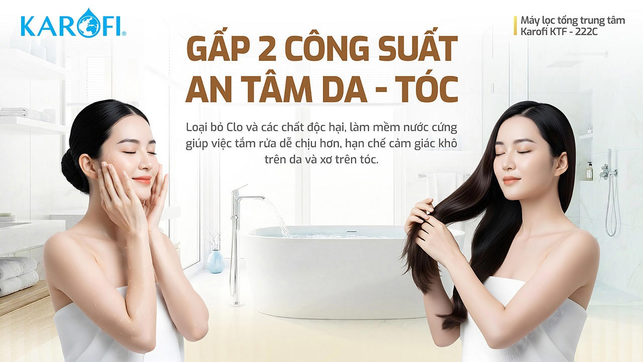 Máy lọc nước tổng đầu nguồn Karofi KTF - 222C